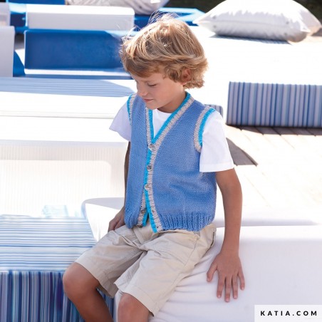Gilet sans manches enfant avec Capri de Katia Gilet sans manches enfant avec Capri de Katia