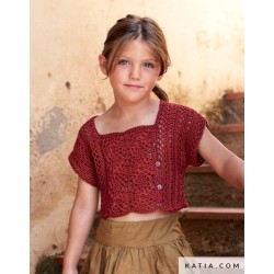 Top court enfant en Granny Square avec Capri de Katia