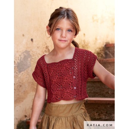 Top court enfant en Granny Square avec Capri de Katia Top court enfant en Granny Square avec Capri de Katia