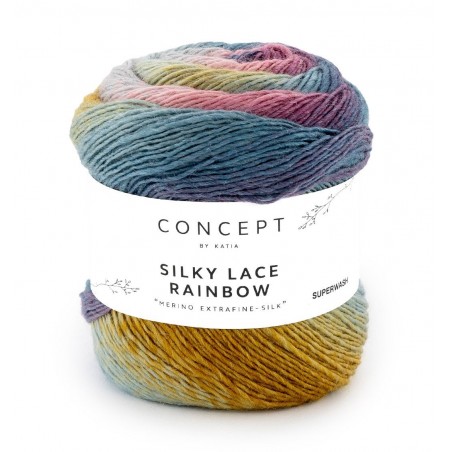 SILKY LACE RAINBOW Laine Concept de Katia 303 SILKY LACE RAINBOW Laine Concept de Katia 303