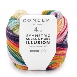 SYMMETRIC SOCKS & MORE ILLUSION Laine Concept de Katia 71