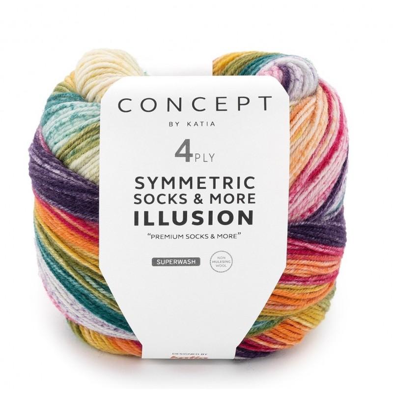 SYMMETRIC SOCKS & MORE ILLUSION Laine Concept de Katia 71
