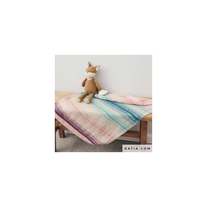 Couverture layette avec Illusion Mérino de Katia Concept