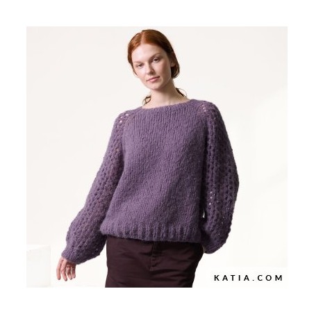 Pull manches en dentelle avec Reiki de Katia Concept Pull manches en dentelle avec Reiki de Katia Concept