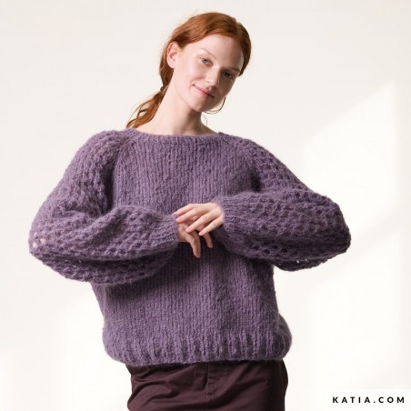 Pull manches en dentelle avec Reiki de Katia Concept Pull manches en dentelle avec Reiki de Katia Concept