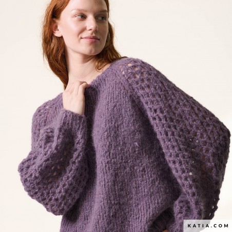 Pull manches en dentelle avec Reiki de Katia Concept Pull manches en dentelle avec Reiki de Katia Concept