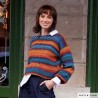 Pull rayé au crochet avec Silky Lace Rainbow de Katia Concept Pull rayé au crochet avec Silky Lace Rainbow de Katia Concept