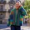 Gilet multicolore en tricot avec Bohémian de Katia Concept Gilet multicolore en tricot avec Bohémian de Katia Concept