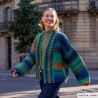 Gilet multicolore en tricot avec Bohémian de Katia Concept Gilet multicolore en tricot avec Bohémian de Katia Concept