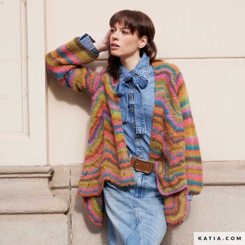 Gilet oversize tricoté avec Reiki de Katia Concept