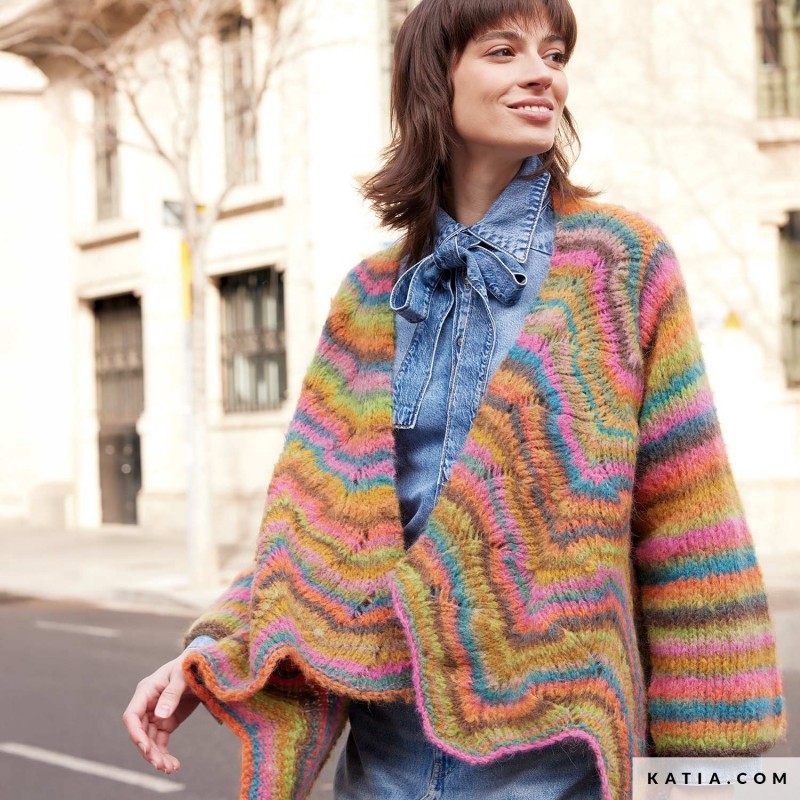 Gilet oversize tricoté avec Reiki de Katia Concept