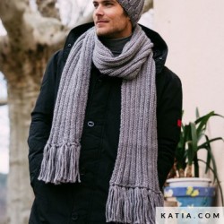 Écharpe longue homme avec Big Mérino de Katia