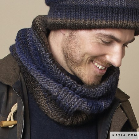 Snood pour homme avec Aztéca de Katia Snood pour homme avec Aztéca de Katia