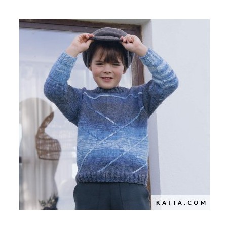 Pull enfant avec Mérino Ombré de Katia Pull enfant avec Mérino Ombré de Katia