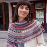 Châle multicolore femme en Mérino Ombré Cotton de Katia Châle multicolore femme en Mérino Ombré Cotton de Katia