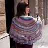Châle multicolore femme en Mérino Ombré Cotton de Katia Châle multicolore femme en Mérino Ombré Cotton de Katia