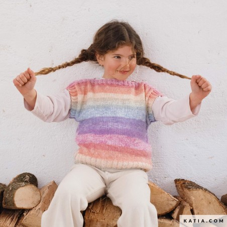 Pull sans manches avec Ultrasoft Colors de Katia Pull sans manches avec Ultrasoft Colors de Katia