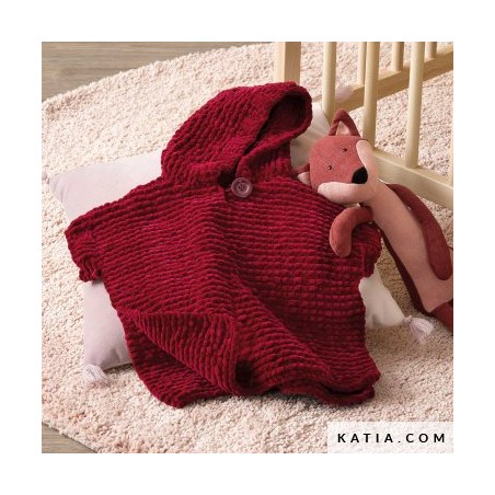 Poncho bébé avec Bambi de Katia Poncho bébé avec Bambi de Katia