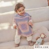 Poncho bébé avec Mérino Baby Aquarelle de Katia Poncho bébé avec Mérino Baby Aquarelle de Katia