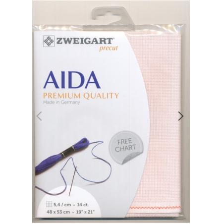 Toile Aïda 5,4 / cm - 14 ct à broder de Zweigart - 3706 / 4110 Toile Aïda 5,4 / cm - 14 ct à broder de Zweigart - 3706 / 4110