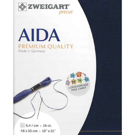 Toile Aïda 6,4 / cm - 16 ct à broder de Zweigart - 3251 / 589