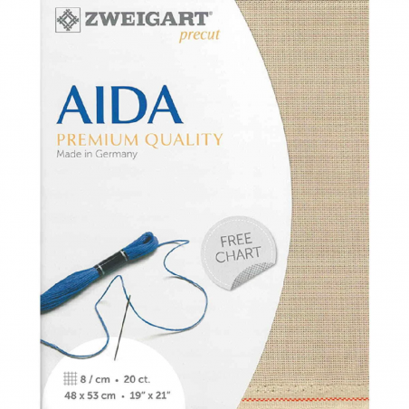 Toile Aïda à broder 8 / cm - 20 ct de Zweigart - 3326 / 306 Toile Aïda à broder 8 / cm - 20 ct de Zweigart - 3326 / 306