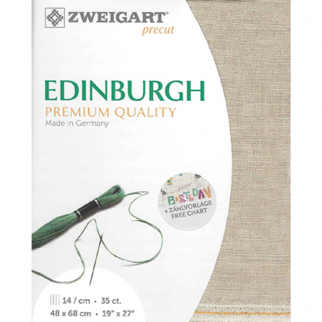 Toile Edinburgh à broder 14 points / cm - 36 ct de Zweigart - 3217 / 52 Toile Edinburgh à broder 14 points / cm - 36 ct de Zweigart - 3217 / 52