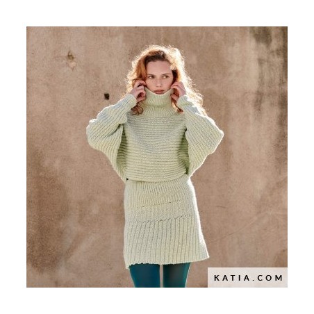 Jupe + Pull crop avec Cotton-Mérino de Katia Jupe + Pull crop avec Cotton-Mérino de Katia