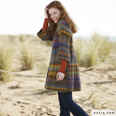 Manteau long femme avec Aztéca de Katia Manteau long femme avec Aztéca de Katia