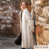 Manteau long femme aux carreaux en relief avec Big Mérino de Katia Manteau long femme aux carreaux en relief avec Big Mérino de Katia