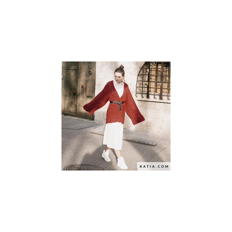 Manteau forme kimono avec Soneto de Katia