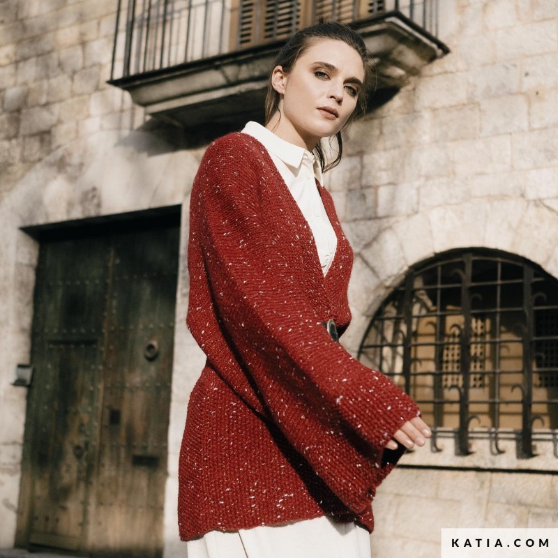 Manteau forme kimono avec Soneto de Katia
