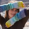 Mitaines avec Symmétric Socks et More Rainbow de Katia Mitaines avec Symmétric Socks et More Rainbow de Katia