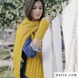 Mitaines et Écharpe avec Mérino Aran de Katia