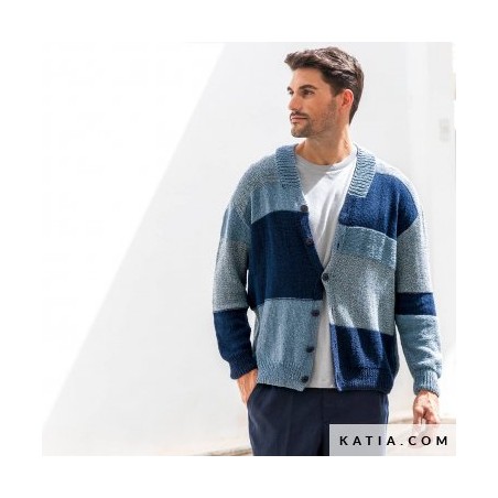 Gilet boutonné pour homme avec Blue Jeans de Katia