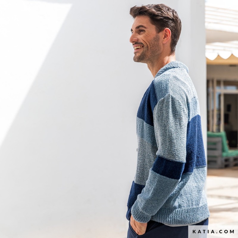 Gilet boutonné pour homme avec Blue Jeans de Katia