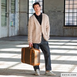 Veste homme col en V avec Love Wool de Katia