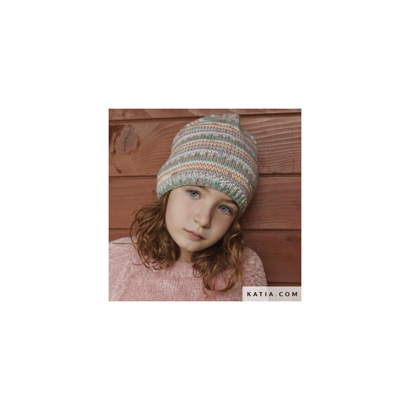 Bonnet multicolore pour enfant avec Baby Jacquard de Katia