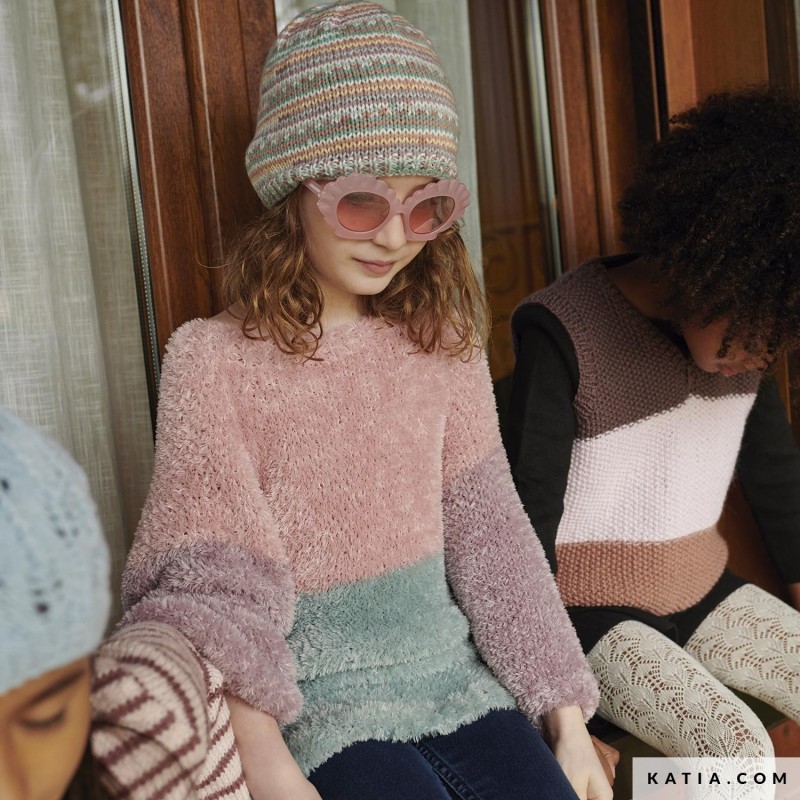 Bonnet multicolore pour enfant avec Baby Jacquard de Katia