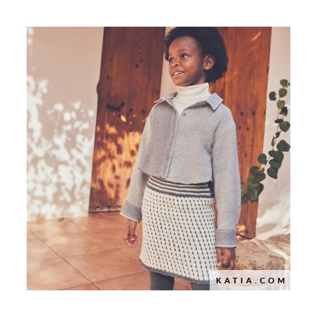 Jupe enfant au crochet avec Basic Mérino de Katia