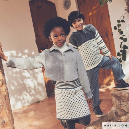 Jupe enfant au crochet avec Basic Mérino de Katia