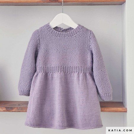 Robe layette avec Mérino Baby de Katia Robe layette avec Mérino Baby de Katia