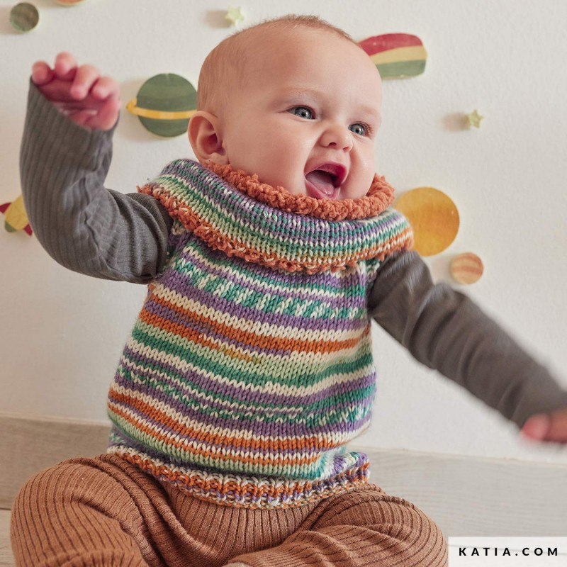 Snood doublé pour bébé avec Baby Jacquard de Katia