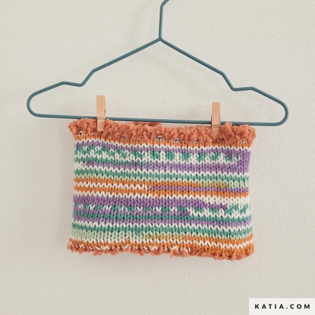 Snood doublé pour bébé avec Baby Jacquard de Katia Snood doublé pour bébé avec Baby Jacquard de Katia