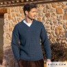 Pull à encolure V pour homme avec Mérino Aran de Katia
