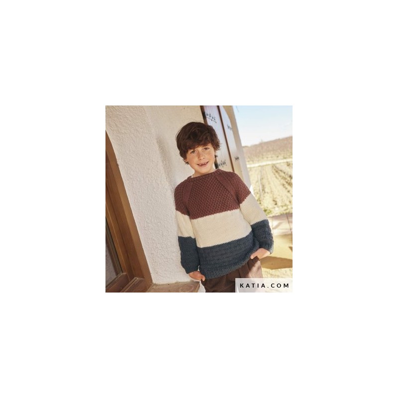 Pull manches raglan avec Mérino Aran de Katia