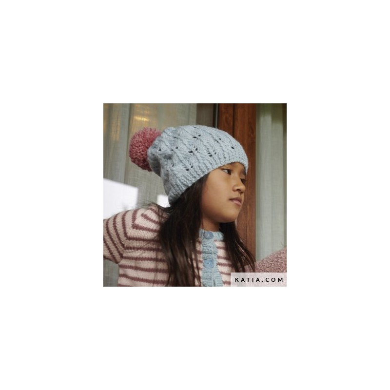 Bonnet à pompon avec Marathon 3,5 de Katia