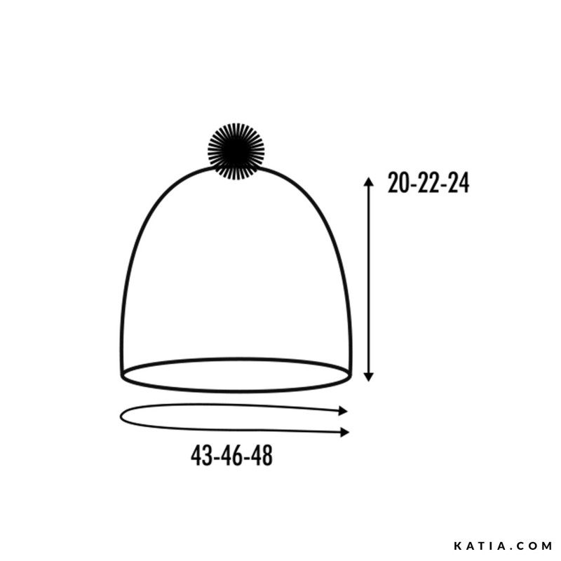 Bonnet à pompon avec Marathon 3,5 de Katia