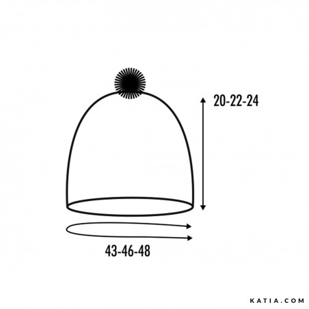 Bonnet à pompon avec Marathon 3,5 de Katia