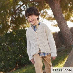 Gilet en tricot pour enfant avec Premium de Katia